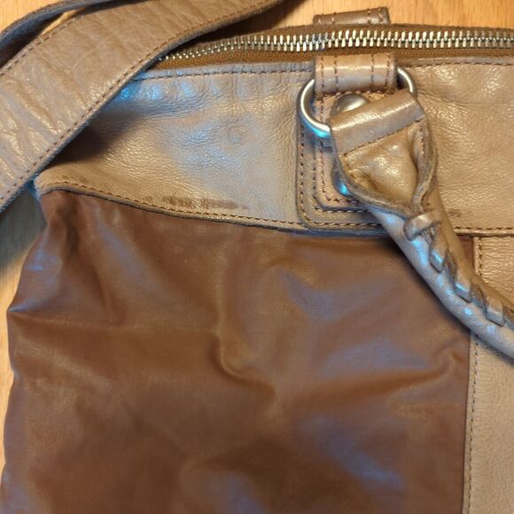 Liebeskind Berlin Shoulder Bag Crossbody Tote Satchel Tan Brown Leather Boho - Picture 5 of 12